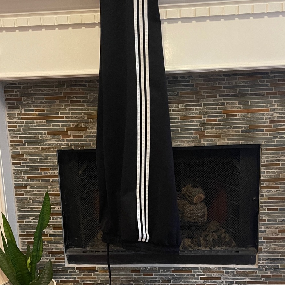 Adidas Black Joggers with White Stripes - Picture 3 of 3